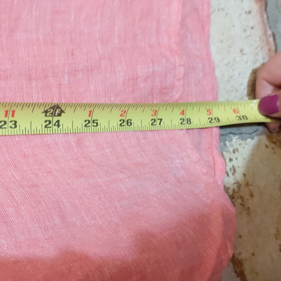 Jones New York pink 100% linen blouse - Picture 6 of 8
